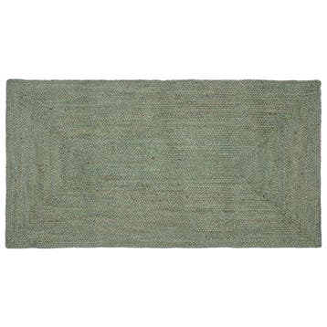 vidaXL Gebied Tapijt Olijfgroen 100 x 200 cm Jute, Huis en Inrichting, Verzenden, Nieuw