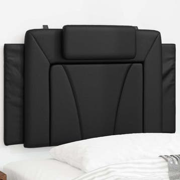 vidaXL Hoofdbordkussen Viana 80 cm kunstleer zwart, Verzenden, Nieuw, Zwart, Overige materialen