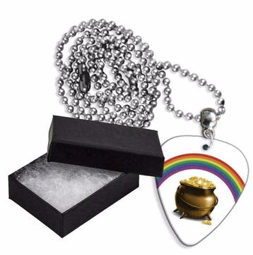 Pot goud plectrum ketting, sleutelhanger of oorbellen, Ophalen of Verzenden, Nieuw