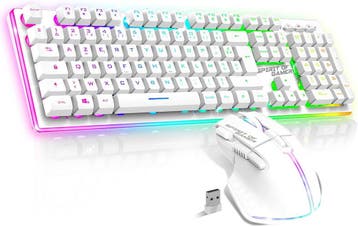 Gaming Toetsenbord & Muis - AZERTY - Tweedekansje OP=OP, Computers en Software, Toetsenborden, Ergonomisch, Azerty, Zo goed als nieuw