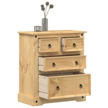 vidaXL Ladekast Corona 80x43x91 cm massief grenenhout, Verzenden, Nieuw