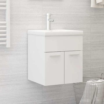 vidaXL Wastafelkast 41x38,5x46 cm bewerkt hout wit, Huis en Inrichting, Verzenden, Nieuw, Wastafelkast, Minder dan 100 cm