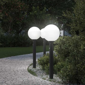vidaXL Bolderverlichting met sensor 3 stuks 80 cm Zwart IP44, Verzenden, Nieuw