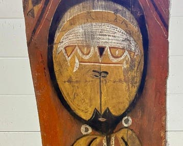 Super museumstuk, dit barkpainting van de Abelam uit 1967. -, Antiek en Kunst