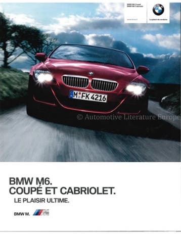 2010 BMW M6 BROCHURE FRANS, Nieuw, BMW, Author