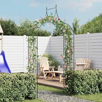 vidaXL Tuinboog speer ontwerp donkergroen, Verzenden, Nieuw