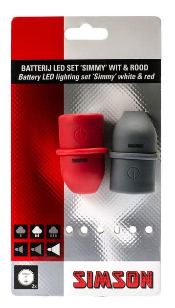 Simson fietslampjes Simmy Batterij LED set. 3 LEDs. 29, Verzenden, Nieuw