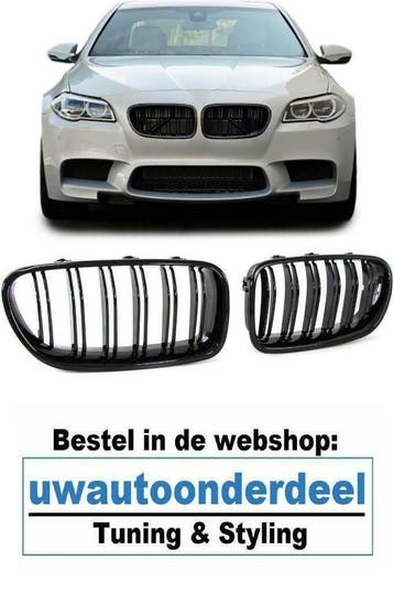 Bmw F10 F11 5 Serie Grill Nieren Glans Zwart M5 Look, Verzenden, Nieuw, BMW