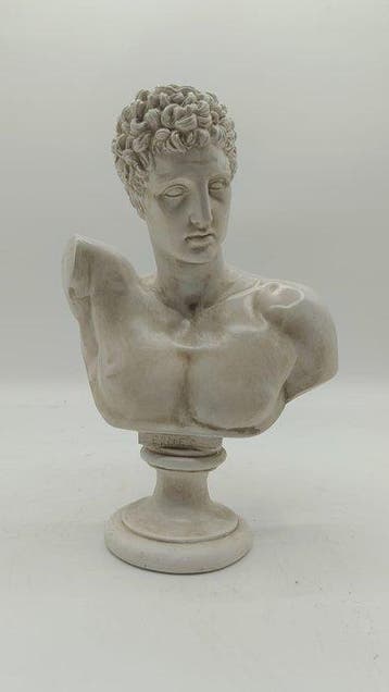 sculptuur, Busto di Hermes - 32 cm - marmerpoeder