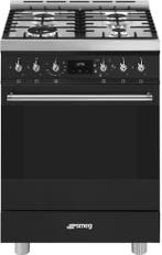 Smeg C6GMMBNLK2 gas fornuis - matzwart - 60 cm. - outlet, Verzenden, 60 cm of meer, Nieuw, 4 kookzones