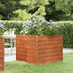 vidaXL Plantenbak verhoogd 100x100x77 cm cortenstaal roestig, 100 cm of meer, Verzenden, Nieuw, Metaal