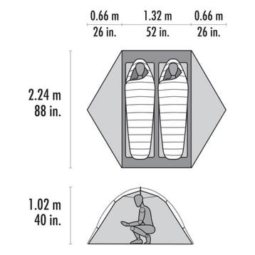 MSR Hubba Hubba HD 2 lichtgewicht trekkerstent Nieuw, Verzenden, Nieuw, Tot en met 2
