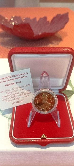 Monaco. 2 Euro 2022 Albert Ier Proof, Postzegels en Munten