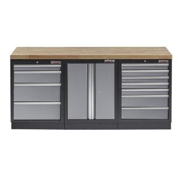 Hardhouten werkblad 204 x 46 x 3,6 cm voor garageserie, Ophalen of Verzenden, Nieuw