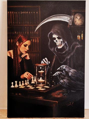 Italiaanse school (XX) - Memento Mori, Vanitas - Firmato