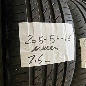 2 x Nexen 205-50-16 Zomerbanden 7,5mm, Auto-onderdelen, Gebruikt, 16 inch, Band(en), Personenwagen