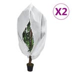 vidaXL Plantenhoezen met ritssluiting 2 st 70 g/m² 1,55x1,55, Verzenden, Nieuw