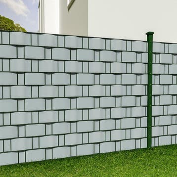 PVC privacyfolie met bevestigingsclips - 35 m, lichtgrijs, Verzenden, Nieuw