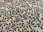 Geen minimumprijs!!! Blauwe weefsels op natuurlijk canvas -