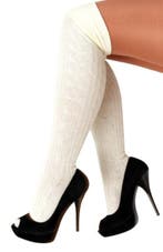 Sokken Piet Gebroken Wit 38-41 Gebreide Pietensokken Lange K, Kleding | Dames, Ophalen of Verzenden, Nieuw, Carnaval