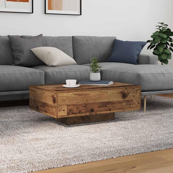 vidaXL Salontafel Oudhout 85 x 55 x 31 cm Bewerkt hout, Huis en Inrichting, Tafels | Salontafels, Nieuw, 50 tot 100 cm, Overige houtsoorten