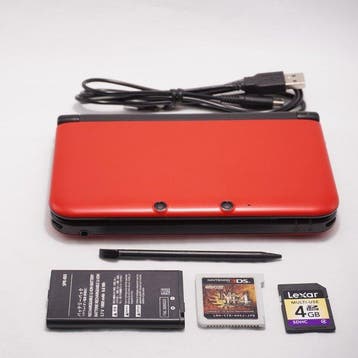 Nintendo - 3DS xl - LL Red / Black - Very Good - Monster, Nieuw