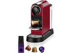 Krups -  Nespresso Citiz Capsulemachine Rood, Verzenden, Nieuw, 1 kopje, Koffiepads en cups