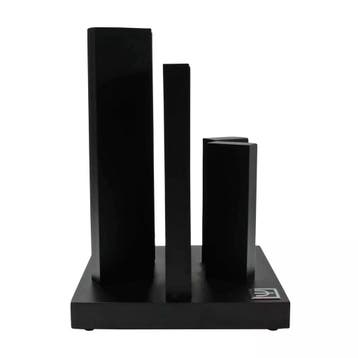 Yaxell Tower Messenblok – Magnetisch – Zwart Gelakt Beuk, Ophalen of Verzenden, Nieuw, Hout, Los bestek