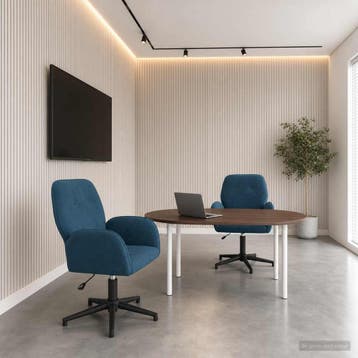 vidaXL Draaiende Bureaustoelen 2 st 54 x 55 x 90 cm Blauw, Verzenden, Nieuw