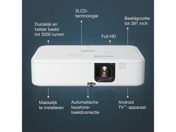 Epson CO-FH02 - Full HD Beamer - 3.000 ANSI Lumen - Android, Audio, Tv en Foto, Beamers, Verzenden, Nieuw, Epson