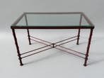 Tafel - Smeedijzeren tafel in mid-century modern-stijl,