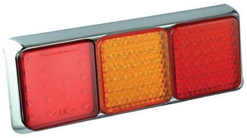 LED achterlicht met chromen rand  | 12-24v | 40cm. kabel, Verzenden, Nieuw