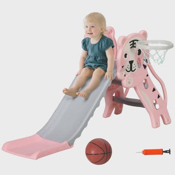 AIYAPLAY Kinder Glijbaan met Basketbalring - Tijger Thema -, Verzenden, Nieuw