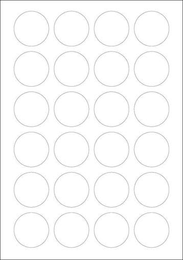 A4 etiketten 40 mm rond wit 100 vel huismerk, Verzenden, Nieuw, Huismerk