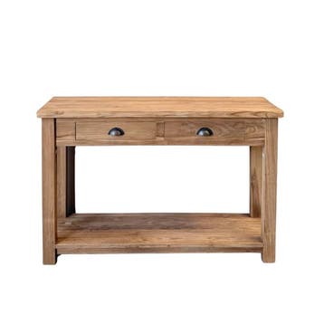 Landelijke sidetable gerecycled teakhout -  120 cm, Huis en Inrichting, Ophalen of Verzenden, Nieuw