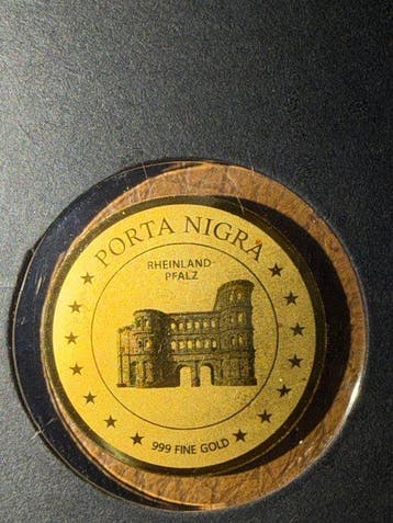 Tsjaad. 3000 Francs Porta Nigra , 1/500 Oz (.999) mit CoA