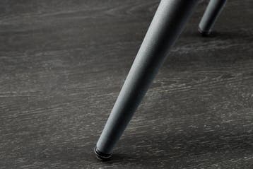 Kruk SCANDINAVIA met zwarte metalen poten chenille stof, Ophalen of Verzenden, Nieuw