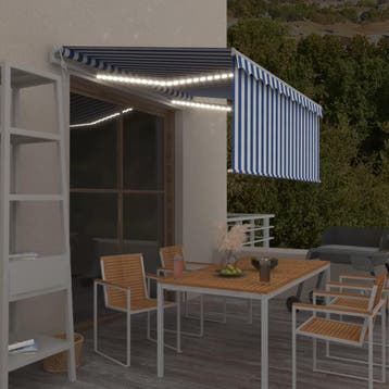 vidaXL Luifel met rolgordijn, LED en windsensor 3,5x2,5 m, Tuin en Terras, Zonneschermen, Verzenden, Nieuw
