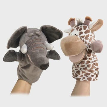 Zachte Pluche Handpoppen - Educatief Speelgoed voor Baby's e