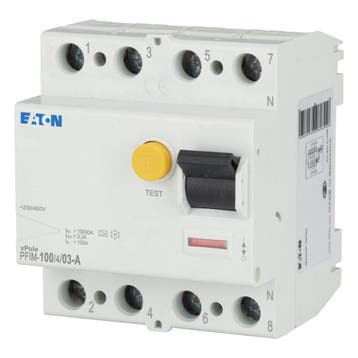 Eaton PFIM 4P 100A Type A RCCB Aardlekautomaat - 102871, Verzenden, Nieuw, Overige typen