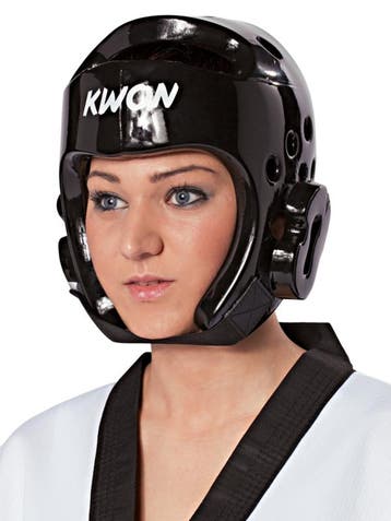 KWON Hoofdbeschermer Zwart (Taekwondo beschermers), Ophalen of Verzenden, Nieuw, Taekwondo, Vechtsportbescherming