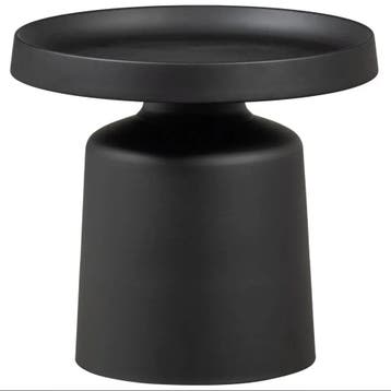 WOOOD Peer Bijzettafel Rond Metaal Zwart 45Ø49 cm, Nieuw
