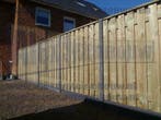 ACTIE €115,00 hout beton schutting met grenen tuinschermen, Nieuw, Hout, 1 tot 2 meter