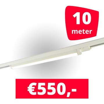 5x LED Railverlichting TL Linear 120 cm White spots + 10M