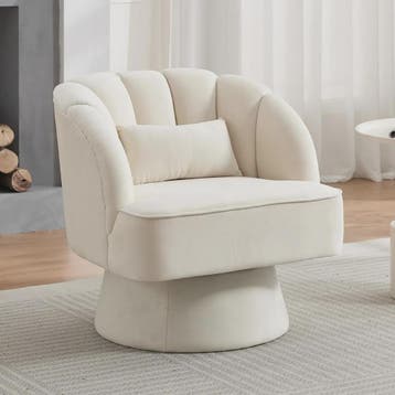 Draaibare Fluweel Lounge Fauteuil met 360° Rotatie - Comfort, Verzenden, Nieuw