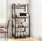 Keukenrek 4-Laags – Bakkersrek met Mand, Haken en Planken, Huis en Inrichting, Verzenden, Nieuw