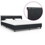 vidaXL Bedframe kunstleer zwart 160x200 cm, Huis en Inrichting, Slaapkamer | Bedden, Overige materialen, Verzenden, Zwart, 200 cm