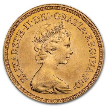 Verenigd Koninkrijk. British Gold Sovereign Queen Elizabeth, Postzegels en Munten