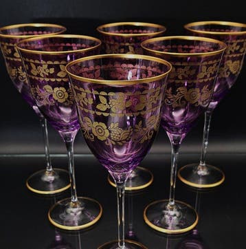 Artemisia - Drinkset (6) - Kristal, gouden zecchino