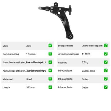Draagarm Kia Magentis 2.0 (GD, MS) Van 2001-05 tot 2005-09 -, Verzenden, Nieuw, Kia